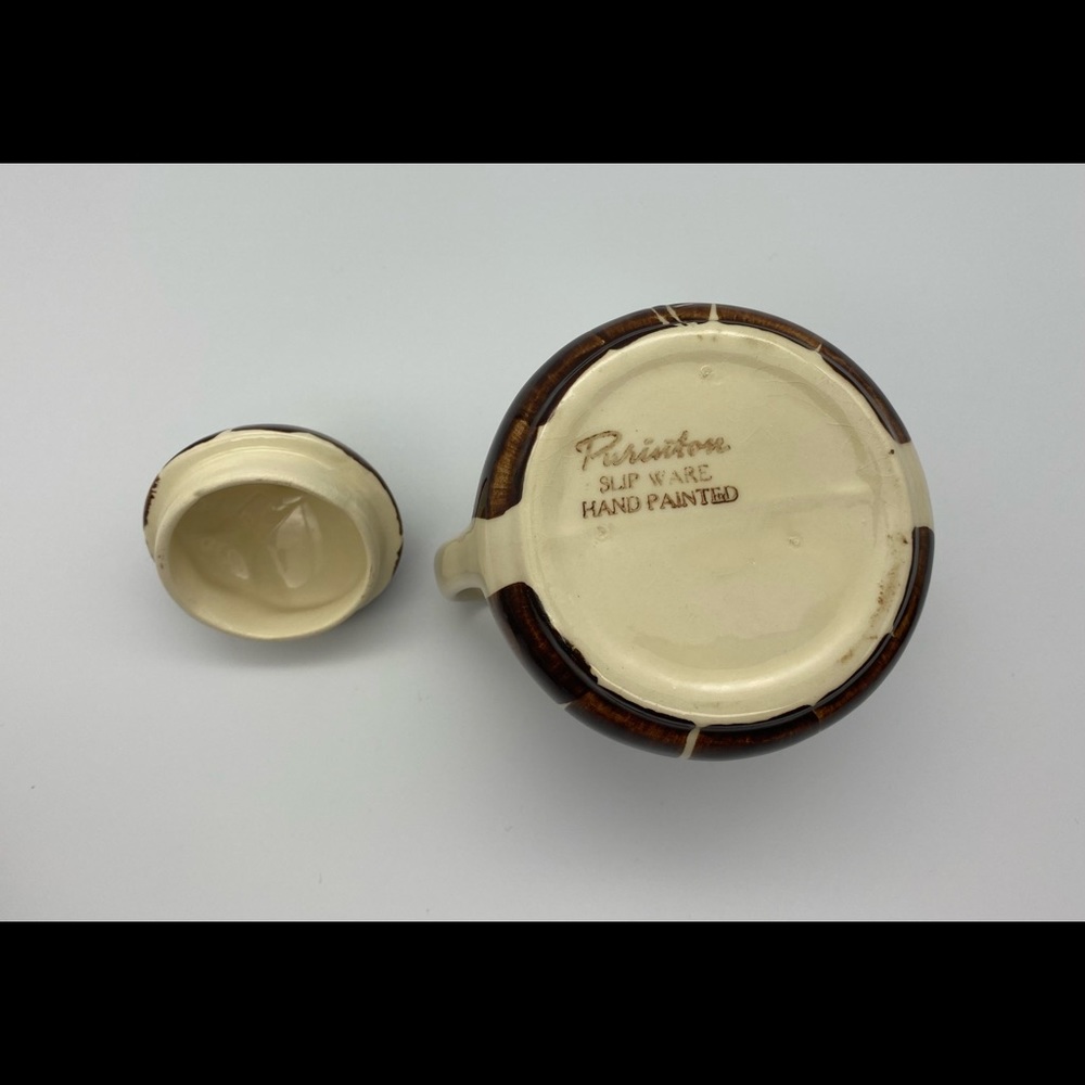 6 Piece Lot of Purinton Intaglio Brown Pottery - Picture 6 of 12